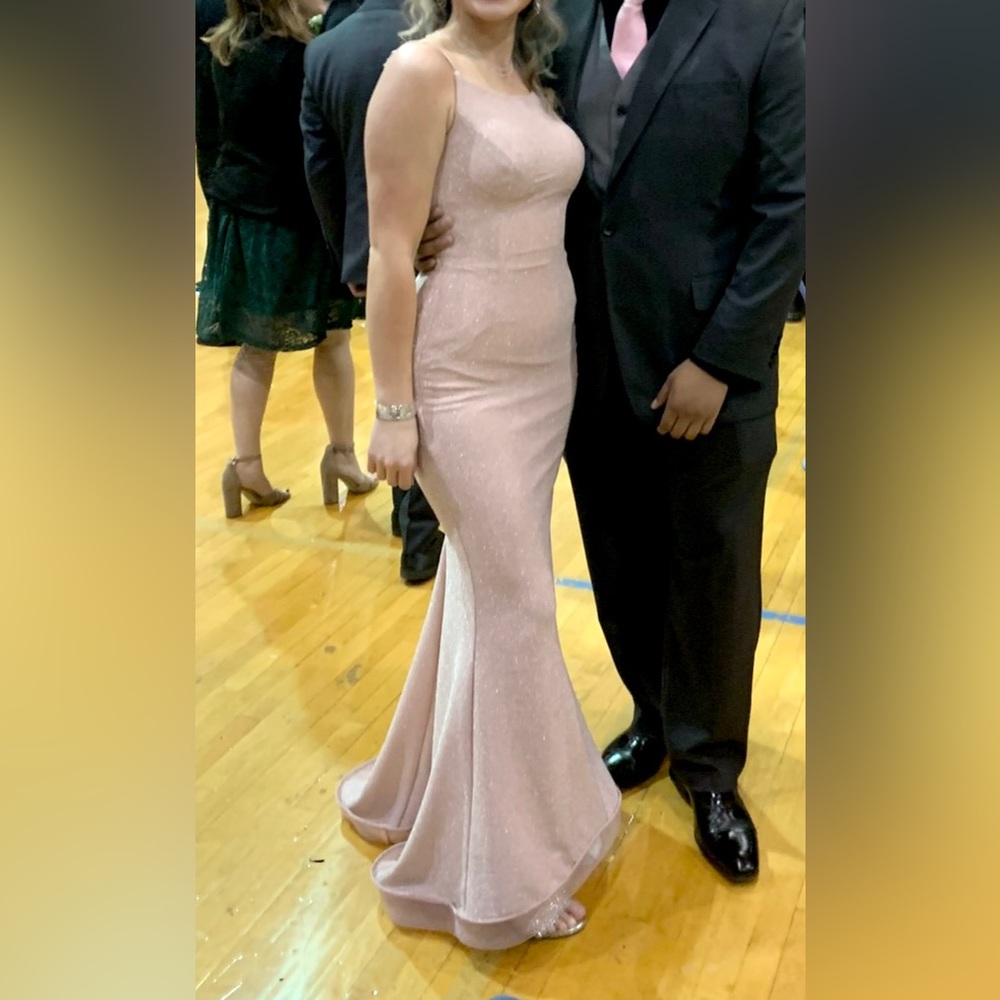 NOX Anabel pink glittery prom dress XS